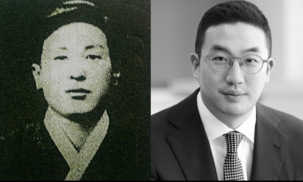 구인회 창업주(좌)와 그의 증손자인 구광모 회장