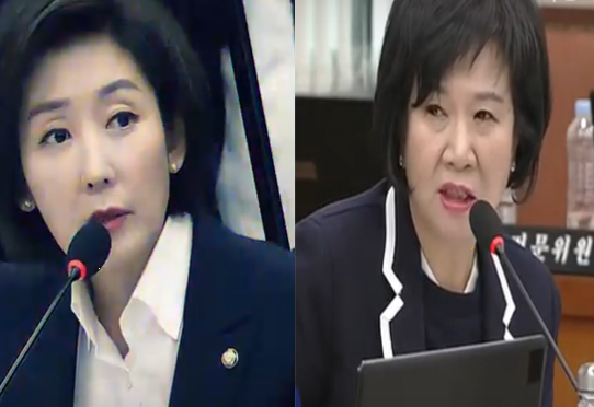 자유한국당 나경원 원내대표(왼쪽)는 과녁을 잘못 잡았다. 팩트가 없는 지나친 정치공방은 의혹의 진실규명에 전혀 도움이 되지 않을 뿐더러 일만 터지면 청와대를 물고 늘어지는 구습에서 벗어나지 못한 인상이다. 손혜원 더불어민주당 국회의원(오른쪽)은 스스로 검찰수사요청을 한 만큼 그전에 국민들에게 목포부동산 대량 취득과정을 소상히 밝혀야 할 것이다.