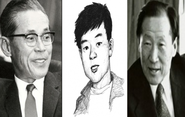'아름다운 청년' 전태일은 창업을 꿈꿨다. 모진 노동환경에서 일을 하는 누이같은 어린 여자 근로자들을 지켜보면서 보란듯이 기업을 만들어 함께 살아가는 세상을 상상했다. 전태일 기념관에는 그가 육필로 작성한 '창업 메모'가 전시돼 있다. 이 기념관을 취재하면서 필자는 산업화와 민주회를 이끈 이 세 사람이 함께 사업을 했더라면 어땠을까하는 상상이 떵 올랐다. (가운데 전태일 커리커처는 전태일재단 홈페이지에 올라있다)