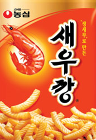 농심의 새우깡 제품 사진.