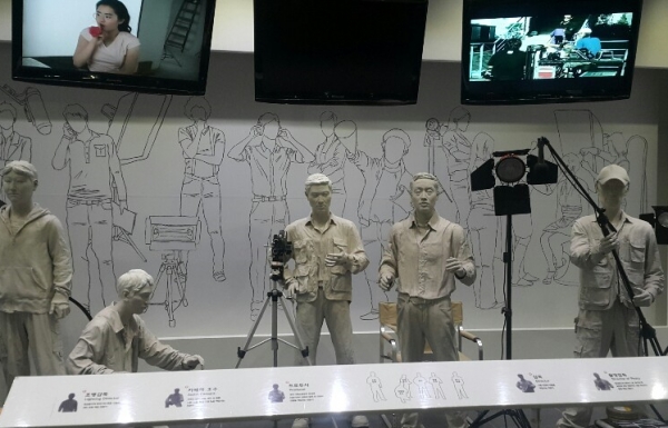 동영상 광고제작을 하는 인력과 과정을 일목요연하게 정리한 코너가 있었다. 광고에 관심이 많은 어린이나 학생들이 눈여겨 보는 곳이라는게 박물관측의 설명이다.