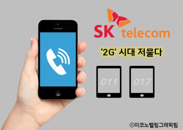 011과 017로 시작하는 SK텔레콤의 2세대(G) 이동통신 서비스가 7월 초부터 순차적으로 종료된다/이코노텔링그래픽팀.