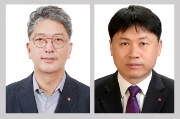 LG전자는 26일 이사회를 열어 사장 1명을 포함한 56명에 대한 2021년 임원 인사와 조직개편을 단행했다. 사진(LG전자 한국영업본부장 이상규 사장(왼쪽),LG전자 H&A사업본부장 류재철 부사장(오른쪽))=LG전자/이코노텔링그래픽팀.