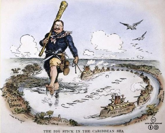 루즈벨트의 ‘몽둥이 외교’를 풍자한 카툰