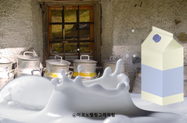 우유와 유제품 원재료인 원유(原乳) 납품단가 인상으로 관련 제품 가격이 줄줄이 오를 전망이다/이코노텔링그래픽팀.