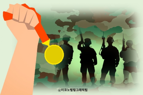 지금 병역 특례는 프로 선수들을 위한 제도가 됐다. 소위 비인기 종목 선수들에게는 큰 혜택도 아니다/이코노텔링그래픽팀.