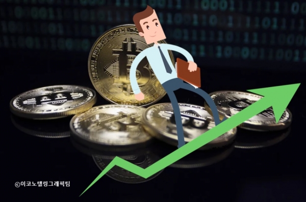미국 최초 비트코인 연계 상장지수펀드(ETF)가 증시 상장 첫날 역대 ETF 거래액 2위에 올랐다/이코노텔링그래픽팀.