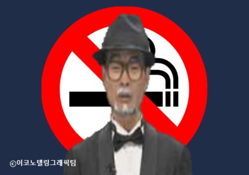 2002년 폐암 투병 끝에 숨진 인기 코미디언 이주일(왼쪽)씨가 인공지능(AI)을 통해 소생해 다시 금연 캠페인 광고에 나섰다. 자료=보건복지부/이코노텔링그래픽팀.
