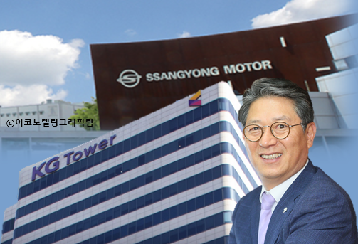 지난 26일 쌍용자동차의 새 주인이 된 KG그룹(회장 곽재선·오른쪽)이 'KG쌍용모빌리티'로 사명 변경을 추진하는 등 새 출발에 속도를 내고 있다. 사진=KG그룹,쌍용자동차/이코노텔링그래픽팀.