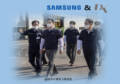 이재용 삼성전자 회장이 회장 취임 이후 첫 행보로 28일 광주에 있는 협력회사 디케이를 방문했다. 사진=삼성전자/이코노텔링그래픽팀.