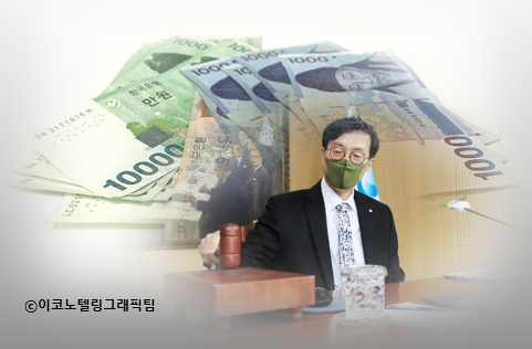 한국은행 금융통화위원회가 24일 기준금리를 3.00%에서 3.25%로 0.25%포인트 인상했다. 사진=한국은행/이코노텔링그래픽팀.<br>