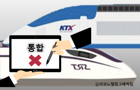 정부가 한국철도공사(코레일)와 수서고속철도(SR)를 통합하지 않고 철도 공기업 경쟁체제를 유지하기로 했다. 자료=한국철도공사,SRT/이코노텔링그래픽팀.