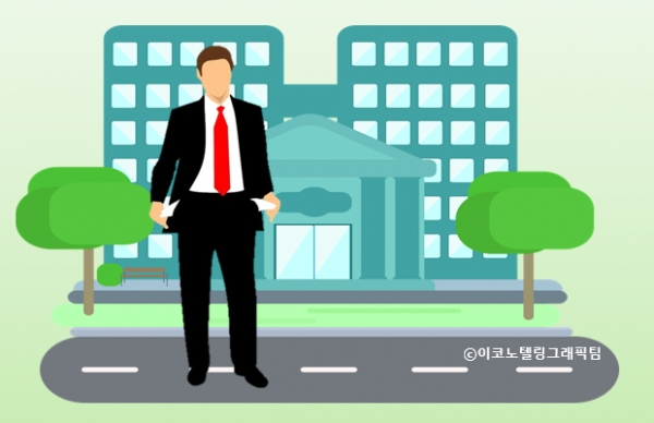 국내 은행들은 대출금리 상승에 따른 차주의 이자 부담 증대, 취약업종 및 자영업자의 채무상환능력 저하 등으로 3분기 가계와 기업의 신용위험이 커질 것으로 예상하는 것으로 조사됐다/이코노텔링그래픽팀.