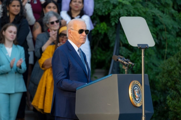 President Joe Biden delivers remarks at the celebration of the 30th anniversary of the Violence Against Women Act. 바이든 대통령이 여성폭력 방지법 제정 30주년을 맞아 열린 행사에서 발언하고 있다. 사진=백악관.