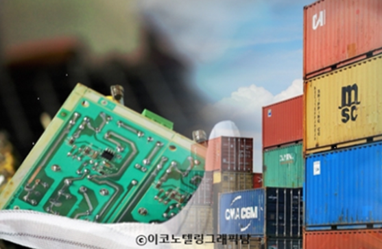 산업통상자원부가 1일 발표한 10월 수출입 동향에 따르면 10월 수출액은 595억7000만달러로 지난해 10월 대비 3.6% 증가했다. 이는 역대 10월 중 최대 기록이다./이코노텔링그래픽팀.