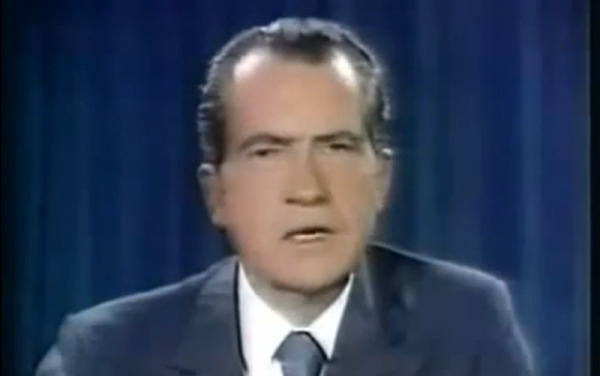 ‘달러의 금태환 불가’를 선언한 1971년 8월 15일 닉슨의 TV연설./ 자료=유튜브