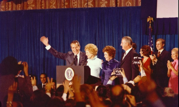 1972년 11월 실시된 미국 대통령 선거에서 유세 중인 닉슨. /자료=Nixon Foundation.