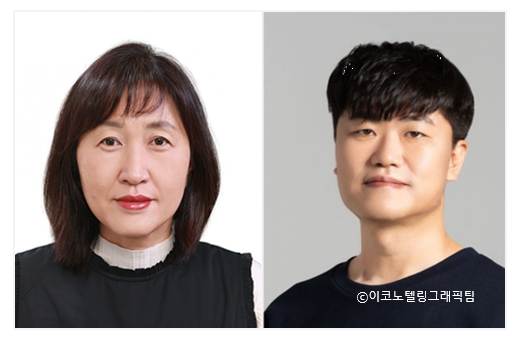 사진((왼쪽부터) 현대차 진은숙 사장, 현대오토에버 류석문 대표(전무))=현대차·기아 커뮤니케이션센터/이코노텔링그래픽팀.