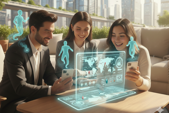 “쇼핑은 이제 지출이 아닌 ‘성취’가 된다.” 에이돌론 생태계는 게이미피케이션을 통해 소비의 모든 과정을 지능형 퀘스트로 전환한다. 사용자가 자신의 디지털 분신인 에이전트와 협동하여 할인율을 채굴하고 실질적인 경제적 이익을 쟁취하는 이 모습은, 소비자가 시장의 주권을 되찾는 미래형 상거래의 현장이다. 이미지=제미나이(나노바나나) 생성.<br>